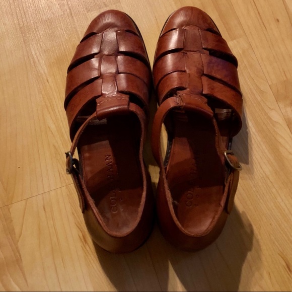 cole haan men's leather sandals